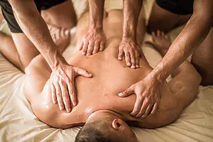 Image #1 from Four hand massage by 2 masculine men